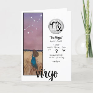 Virgo Greeting Card Karte