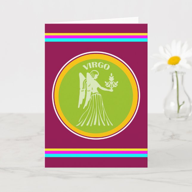 Virgo Greeting Card Karte (Kleine Pflanze)