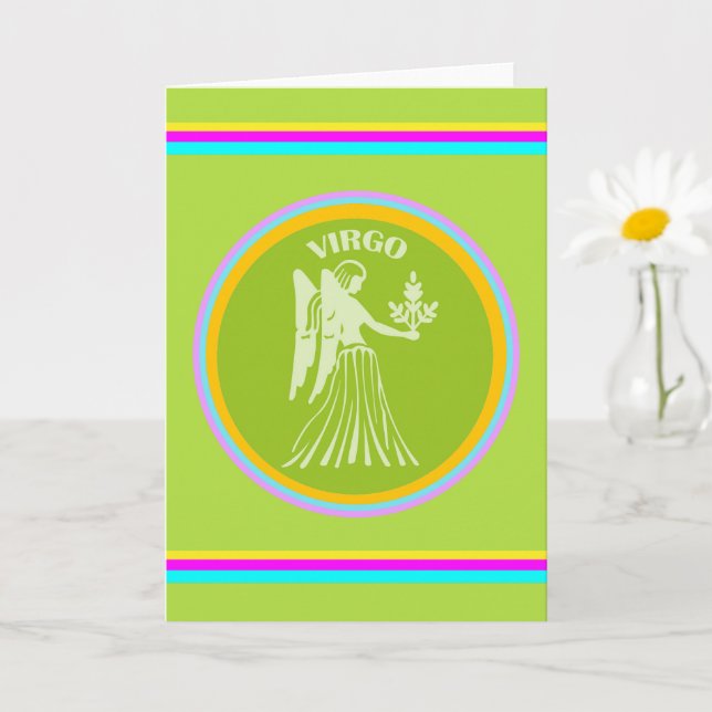 Virgo Greeting Card Karte (Kleine Pflanze)