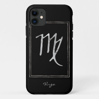 Virgo Hammersilber stilisierte Astrologie zodiac Case-Mate iPhone Hülle