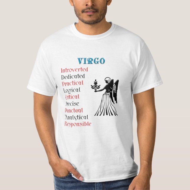 Virgo Horoscope Zodiac Sign T-Shirt (Vorderseite)