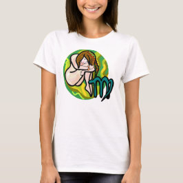 Virgo im Stil der 70er Jahre mit Symbol T-Shirt