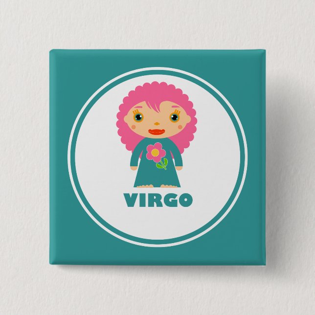 Virgo ist mein Zodiac-Zeichen Button (Vorderseite)