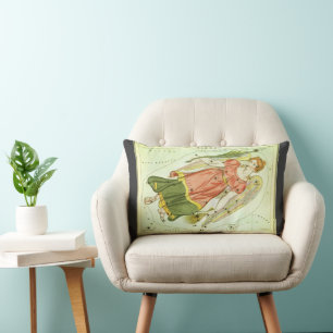 Virgo Jungfrau Vintag Constellation Urania Mirror Lendenkissen