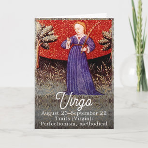 Virgo Jungfrau Zodiac Sign Geburtstagsparty Karte