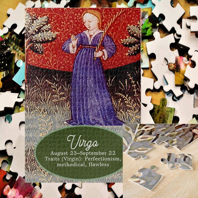 Virgo Jungfrau Zodiac Sign Geburtstagsparty Puzzle (Von Creator hochgeladen)