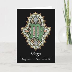 Virgo Khamsa Note Card Karte