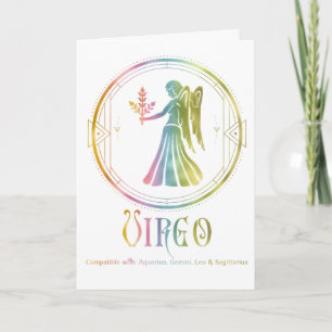 Virgo-Kompatibilität Geburtstagskarte Karte