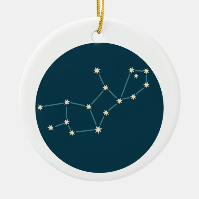 Virgo-Konstellation Keramik Ornament (Vorne)