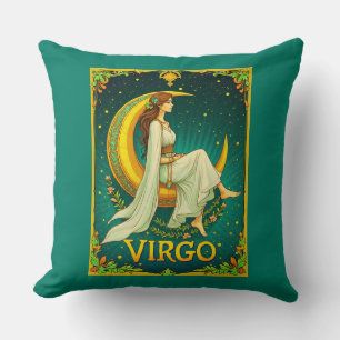 Virgo Maiden Sitzen auf dem Crescent Moon Kissen