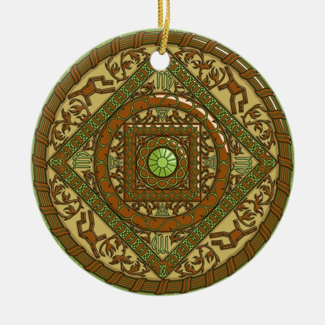 Virgo Mandala Ornament (Vorne)