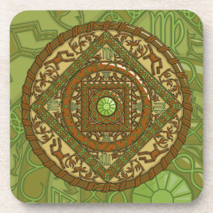 Virgo Mandala Square Untersetzer