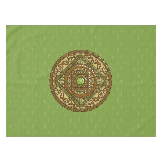 Virgo Mandala Tablecloth Tischdecke (Vorderseite (Horizontal))