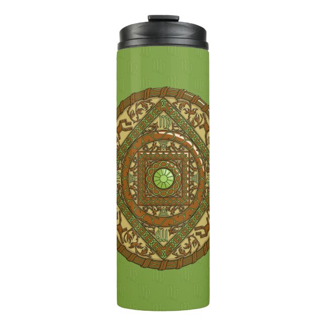 Virgo Mandala Thermal Tumbler Thermosbecher (Vorderseite)