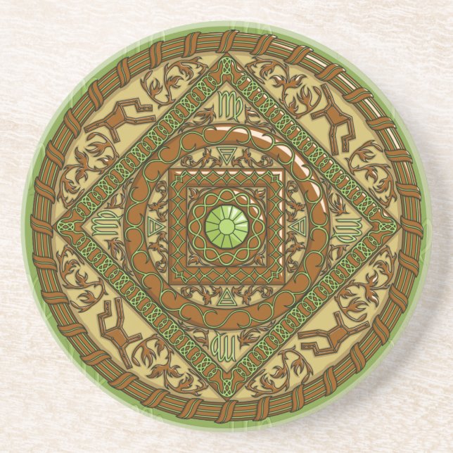 Virgo Mandala Untersetzer (Vorne)