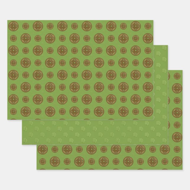 Virgo Mandala Wrapping Paper Set Geschenkpapier Set (Set)