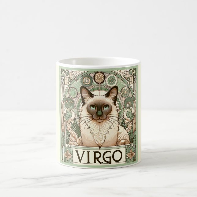 Virgo Meticulous Cat Zodiac Kaffeetasse (Mittel)