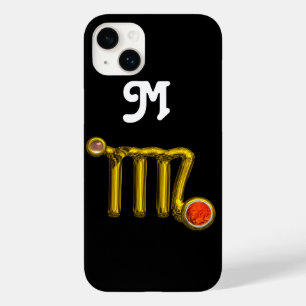 VIRGO ORANGE AGATE GOLD ZODIAC SIGN JEWEL MONOGRAM Case-Mate iPhone HÜLLE