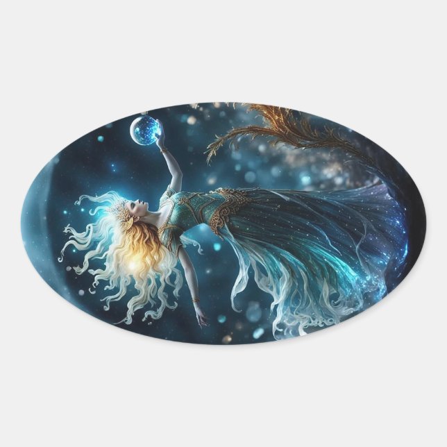 Virgo Ovaler Aufkleber (Vorderseite)