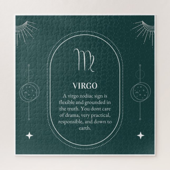 Virgo passen den Namen 12 Zeichen des Zodiaks an Puzzle (Vertikal)
