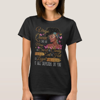 Virgo Queen Black Queen I Kann Gemein AF Sweet wie T-Shirt