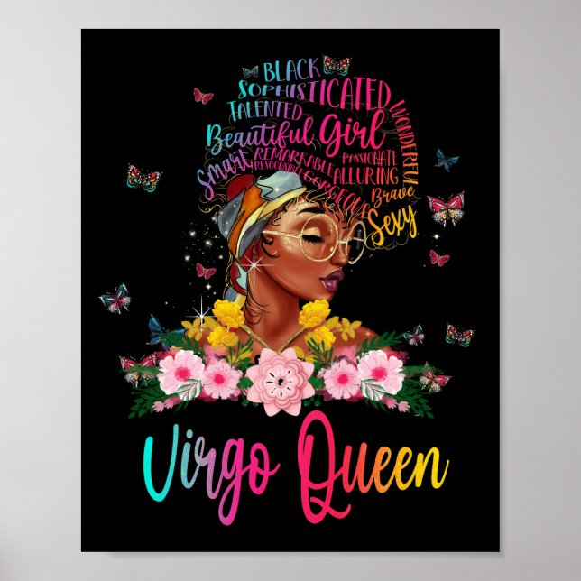 Virgo Queen Black Women Persistent schön Poster (Vorne)