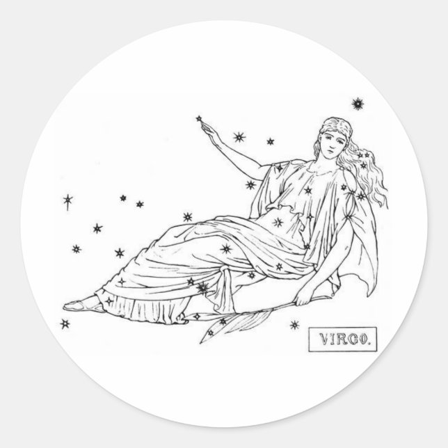 Virgo Runder Aufkleber (Vorderseite)