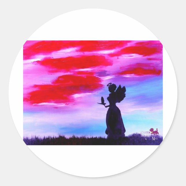 Virgo Runder Aufkleber (Vorderseite)