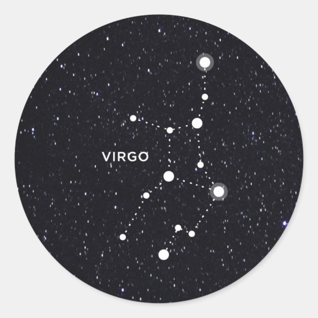 Virgo Runder Aufkleber (Vorderseite)