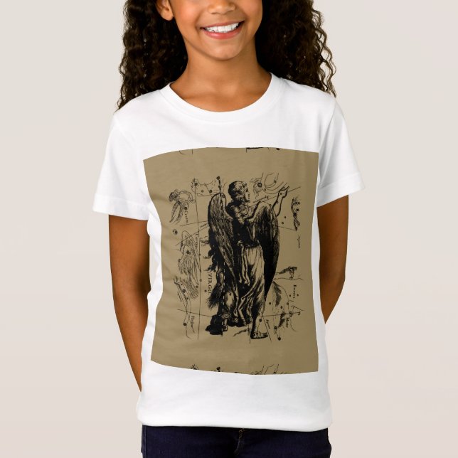 Virgo Sign Constellation Hevelius 1690 T-Shirt (Vorderseite)