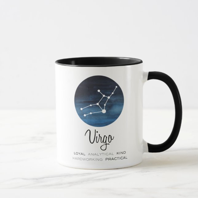 Virgo Sign, Constellation, Zodiac-Kaffee Tasse (Rechts)