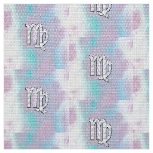 Virgo Sign on Pastels Mutter Perlenstil Print Stoff (Muster)
