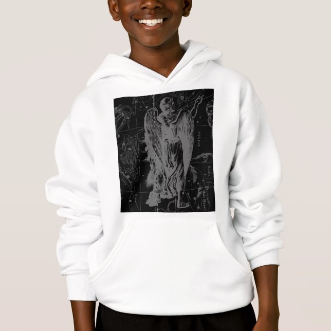 Virgo Sign Sternbild Hevelius Black Decor Hoodie (Vorderseite)