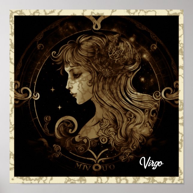 Virgo Sign Wall Art Poster (Vorne)