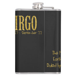 Virgo Star Sign Flachmann