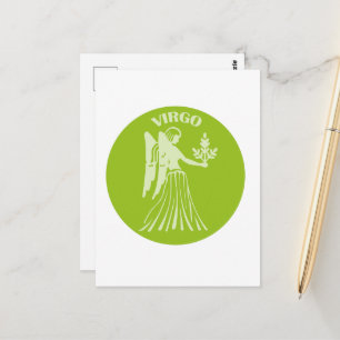 Virgo, Sternzeichen, Horoskop, Astrologie Postkarte