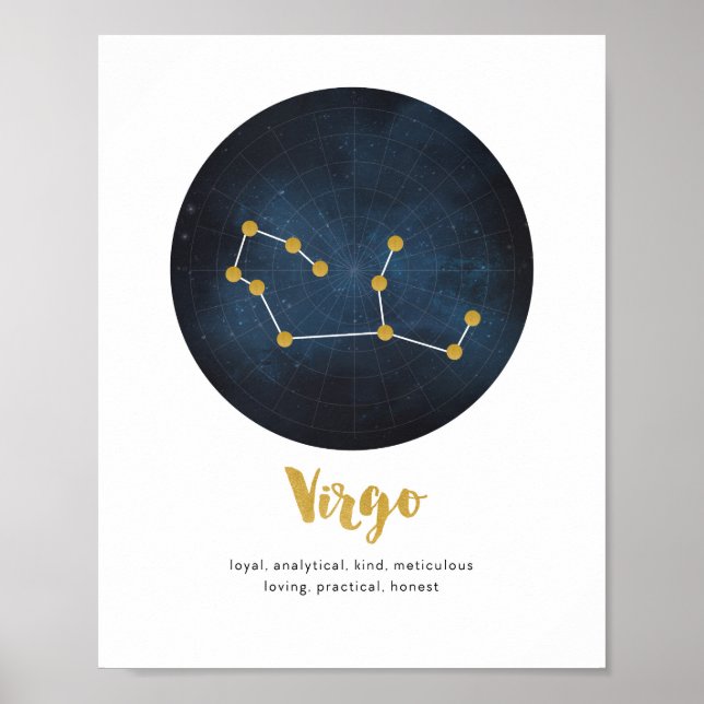 Virgo-Sternzeichen Poster (Vorne)