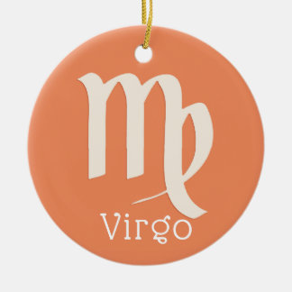 Virgo Sun Sign Zodiac Symbol Keramik Ornament