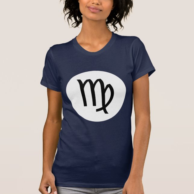 Virgo-Symbol - Dunkles T-Shirt - Angepasst (Vorderseite)