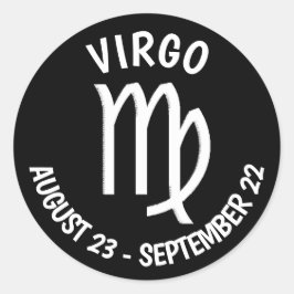 Virgo-Symbol Runder Aufkleber