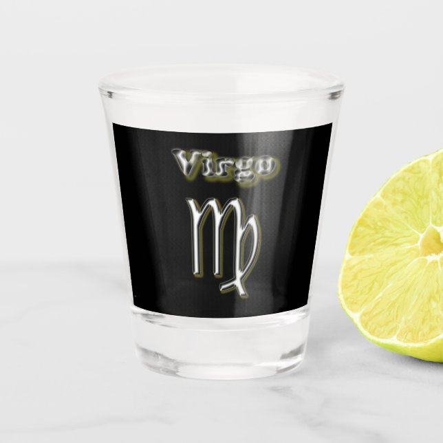 Virgo-Symbol  Schnapsglas (Vorderseite)