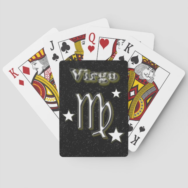 Virgo-Symbol Spielkarten (Rückseite)