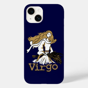 Virgo The Maiden zodiac blue golden Case-Mate iPhone Hülle