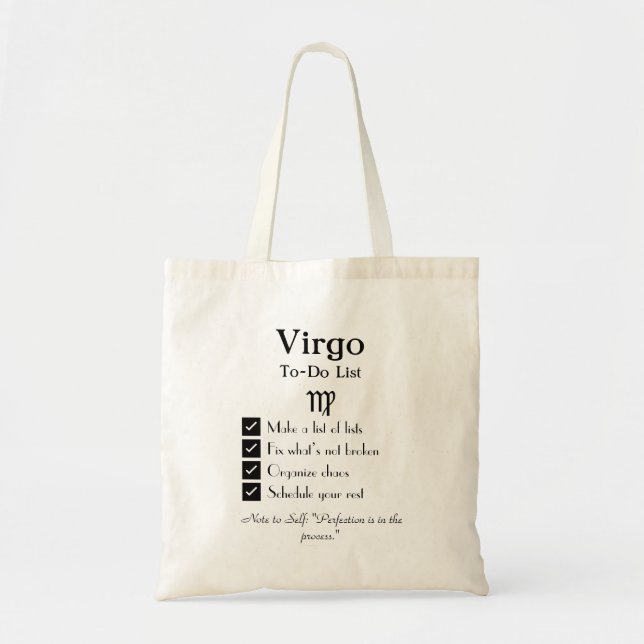 Virgo - To-Do-Liste Tragetasche (Vorne)
