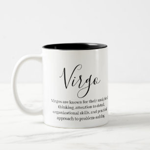 Virgo Tracks und Sternzeichen Zweifarbige Tasse