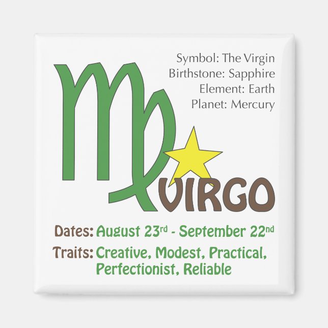 Virgo Traits Magnet (Vorne)