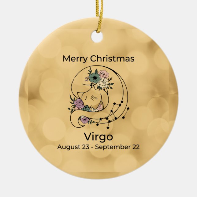 Virgo Vintag Inspiriert Weihnachtsschmuck (Vorne)