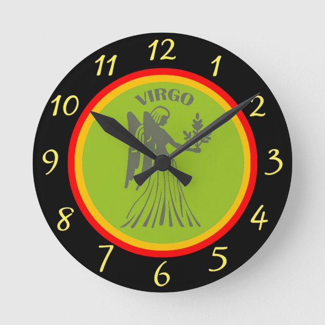 Virgo Wall Clock Runde Wanduhr (Vorderseite)