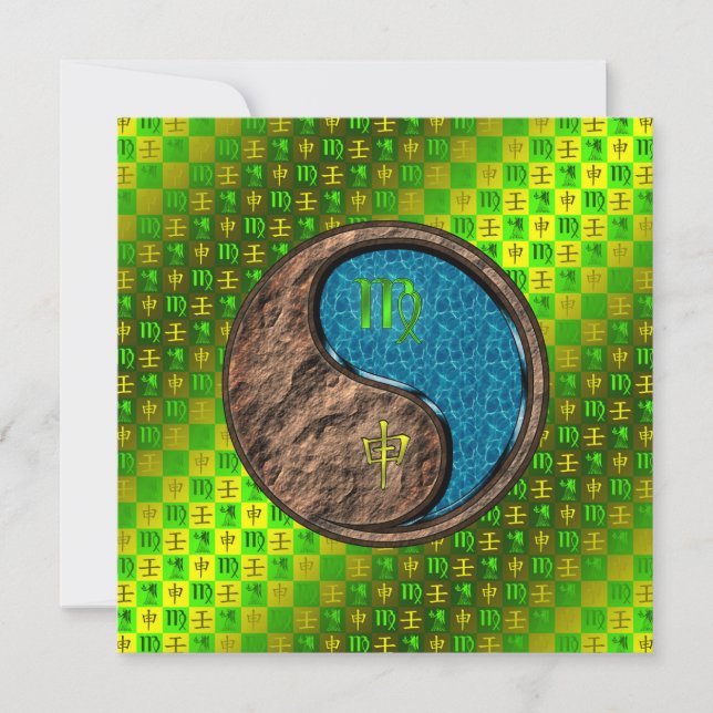 Virgo & Water Monkey Karte (Vorderseite)