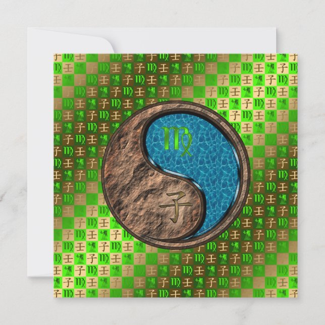 Virgo & Water Rat Karte (Vorderseite)